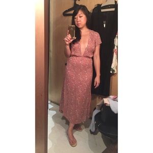 Reformation Pink Floral Dress